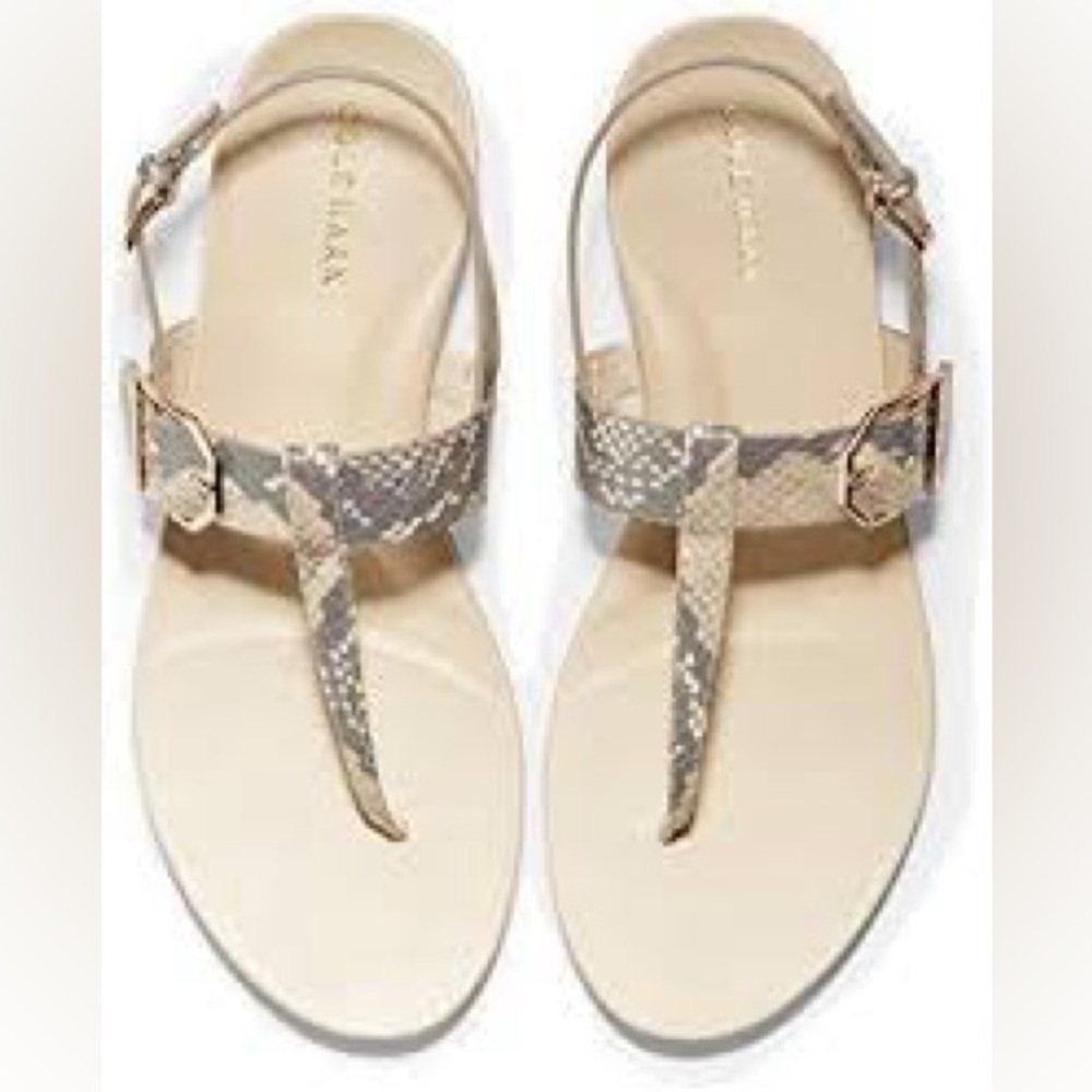 Cole Haan snakeskin T Strap Sandals - Size 11
